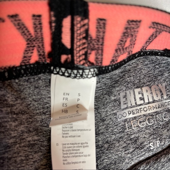 Energy Performance Pink And Grey Active wear Leggings - Picture 4 of 6